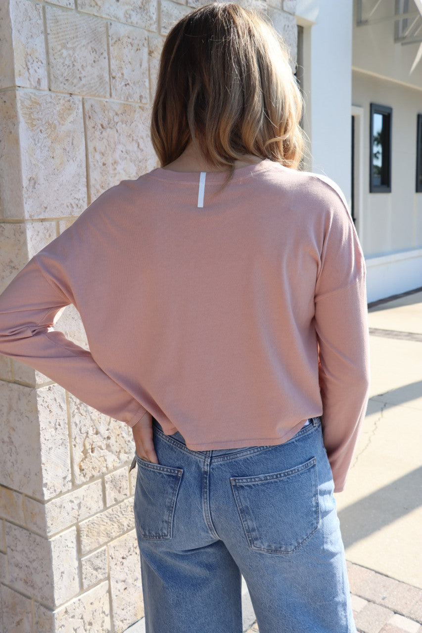 Askk Cropped Long Sleeve Tee back