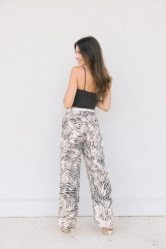 Raquel Allegra Pico Zebra Print Pant back