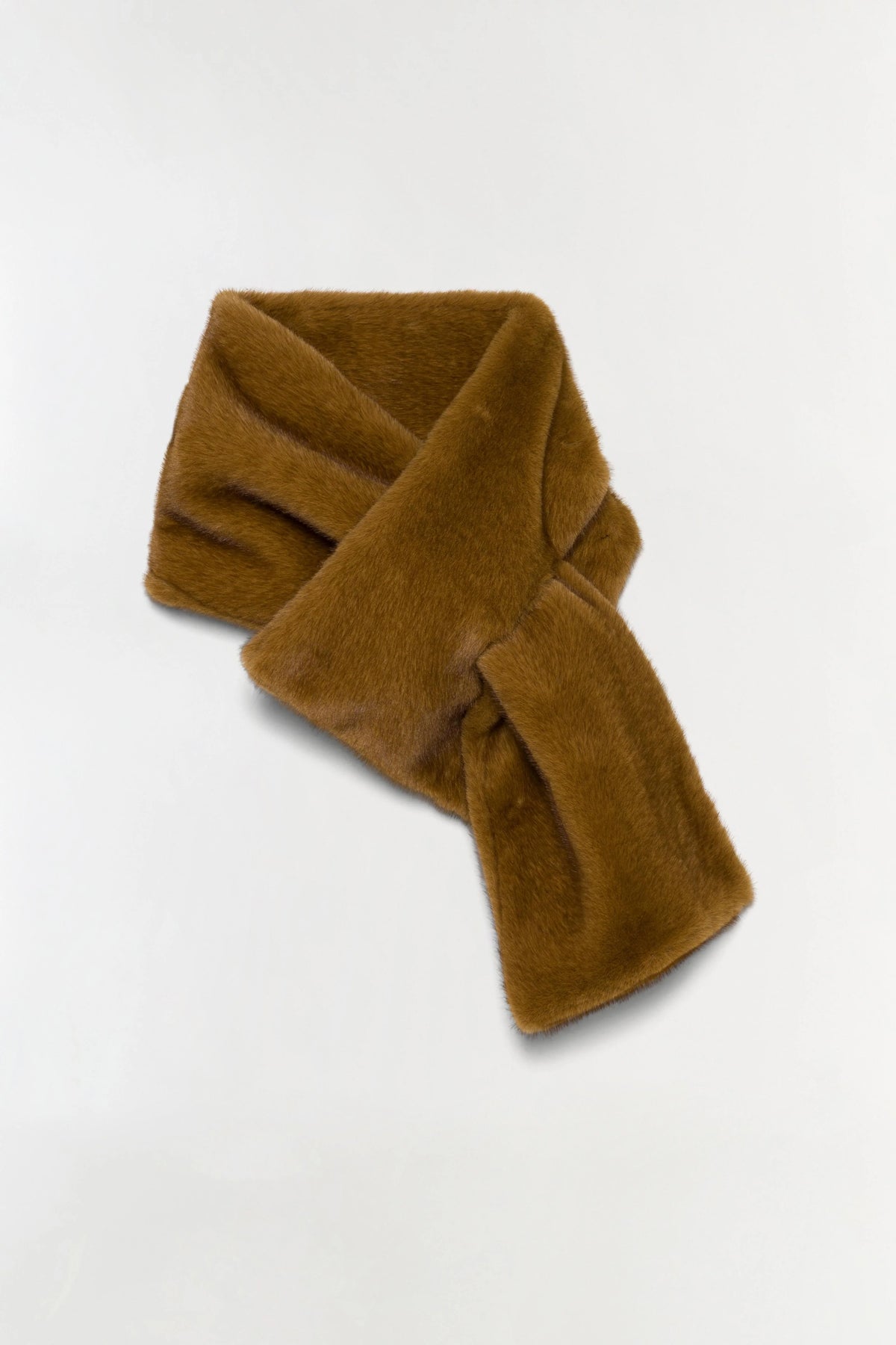 Anaia Faux Fur Scarf in Ochre