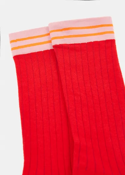 Imummy Tricolor Socks Santa Claus close up
