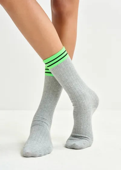 Imummy Tricolor Socks on model