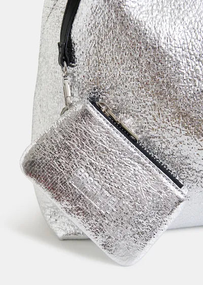 Istrala Silver Shopper Bag pouch detail
