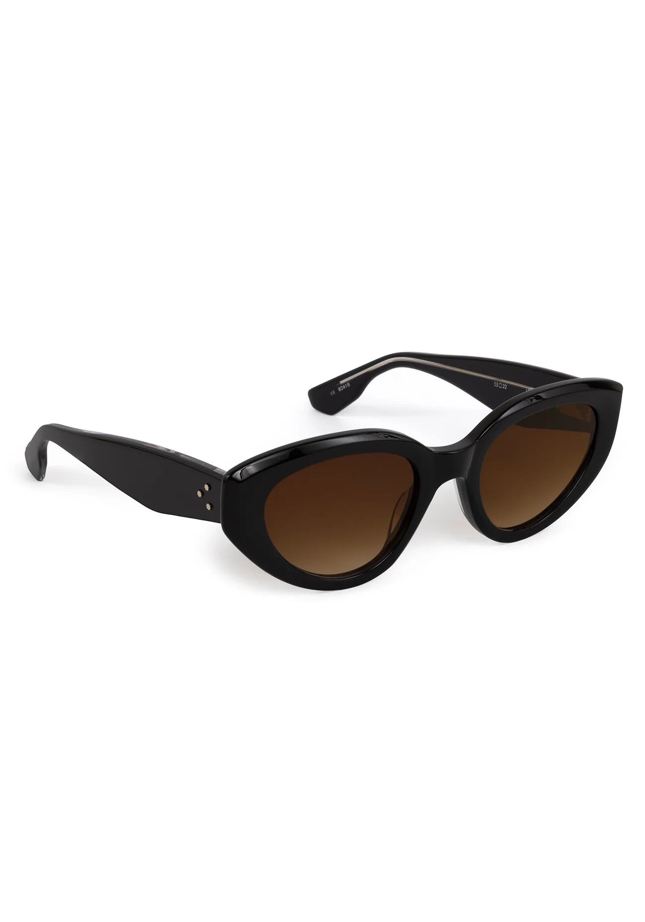 Irene Black + Black Crystal Sunglasses side view