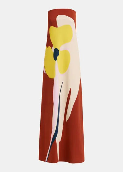 Jannik Strapless Print Dress by itself