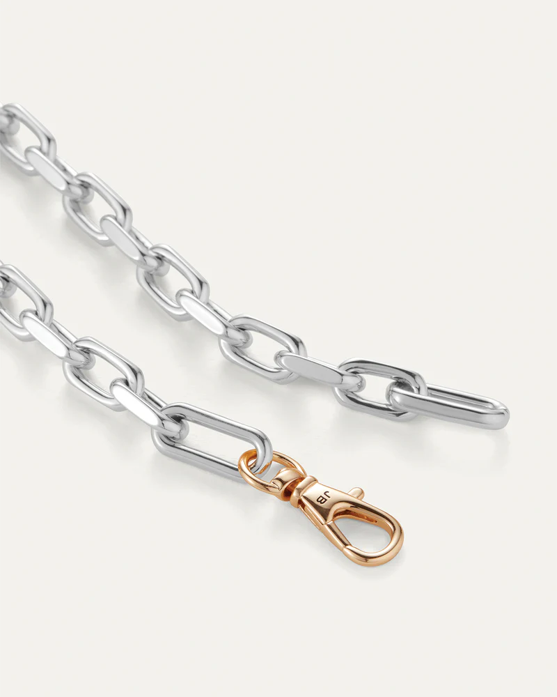 Padlock Heart Chain Necklace clasp detail