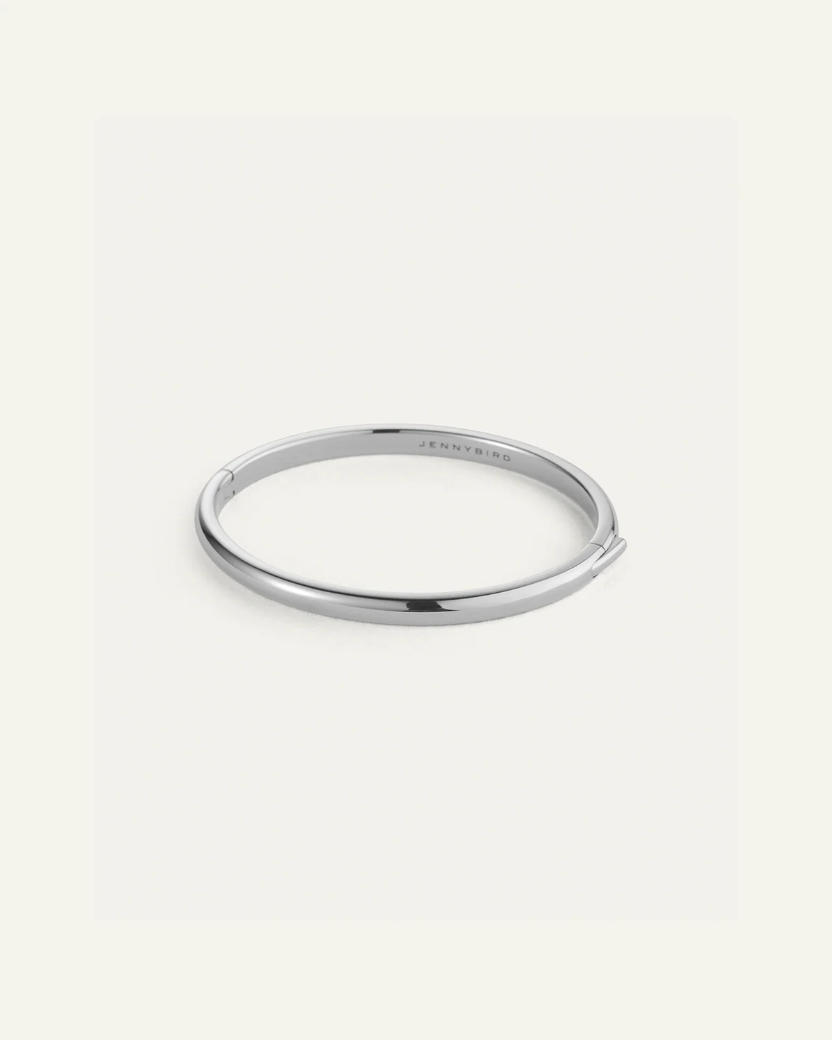 Silver bracelet on a white background