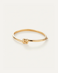 Slim Woven Square Bangle front view on white background