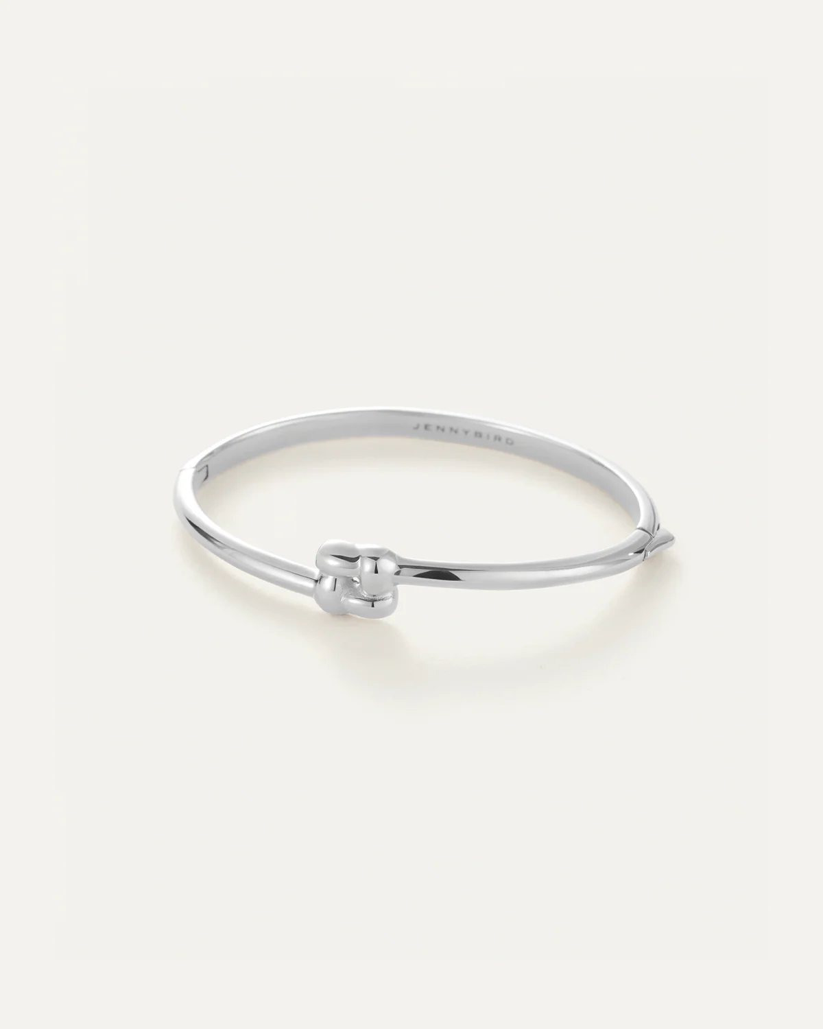 Silver bracelet on a white background