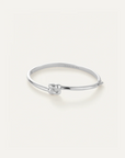 Silver bracelet on a white background