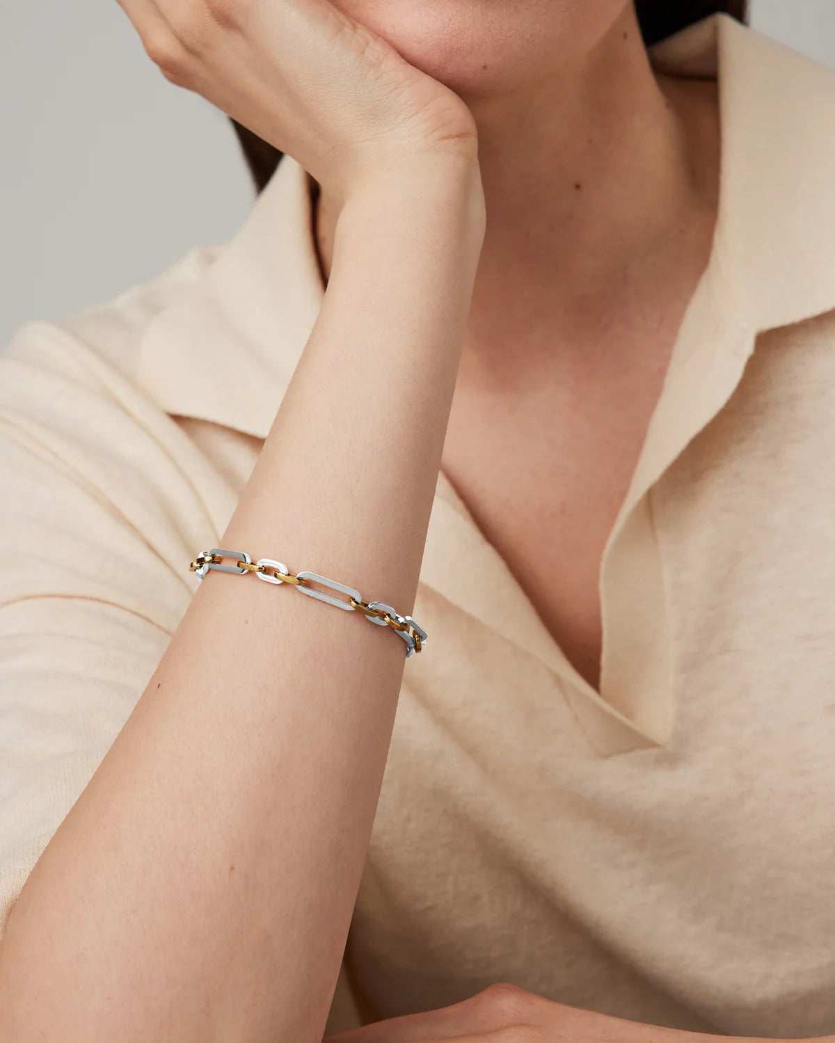 Mercer Bracelet Two Tone on wrist