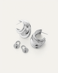 Leona Hoops Silver close up