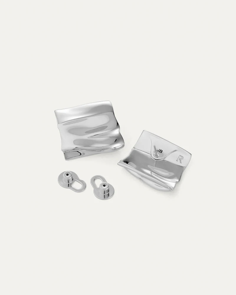 Sundra Earring Silver front and back