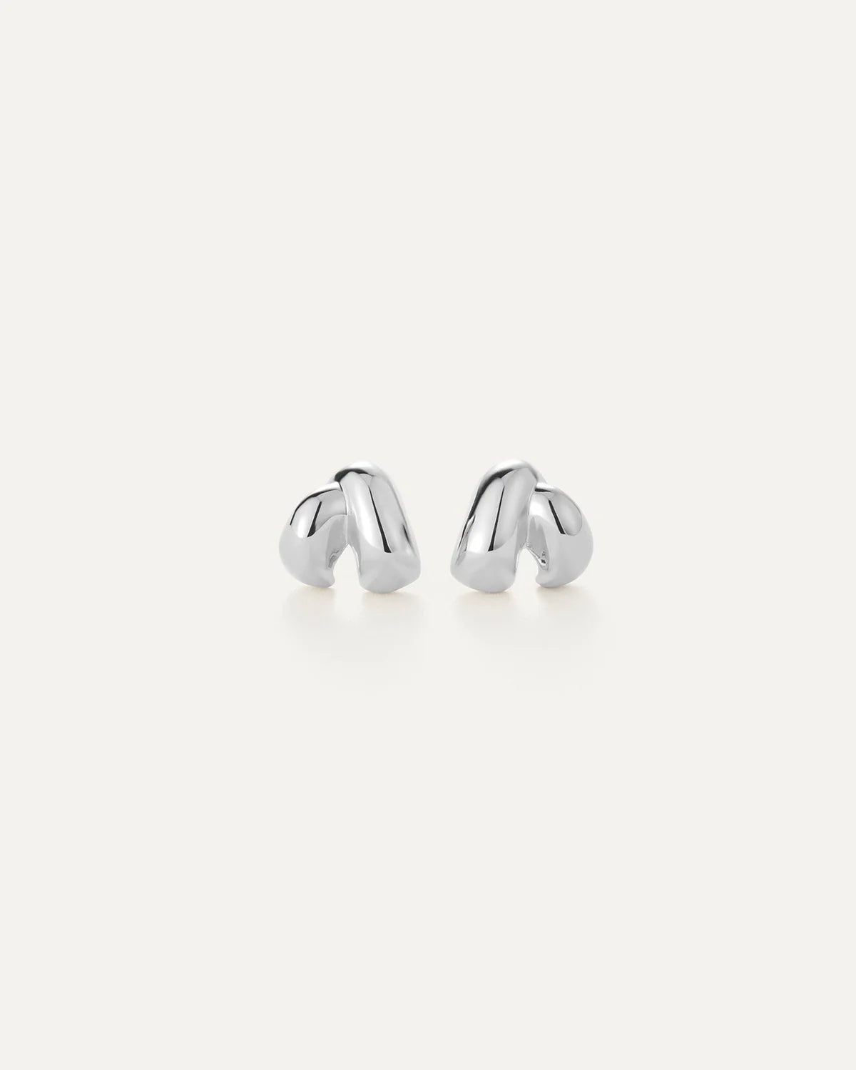 Beatrix Earrings Silver side by side