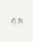 Beatrix Earrings Silver side by side