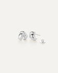 Beatrix Earrings Silver side view
