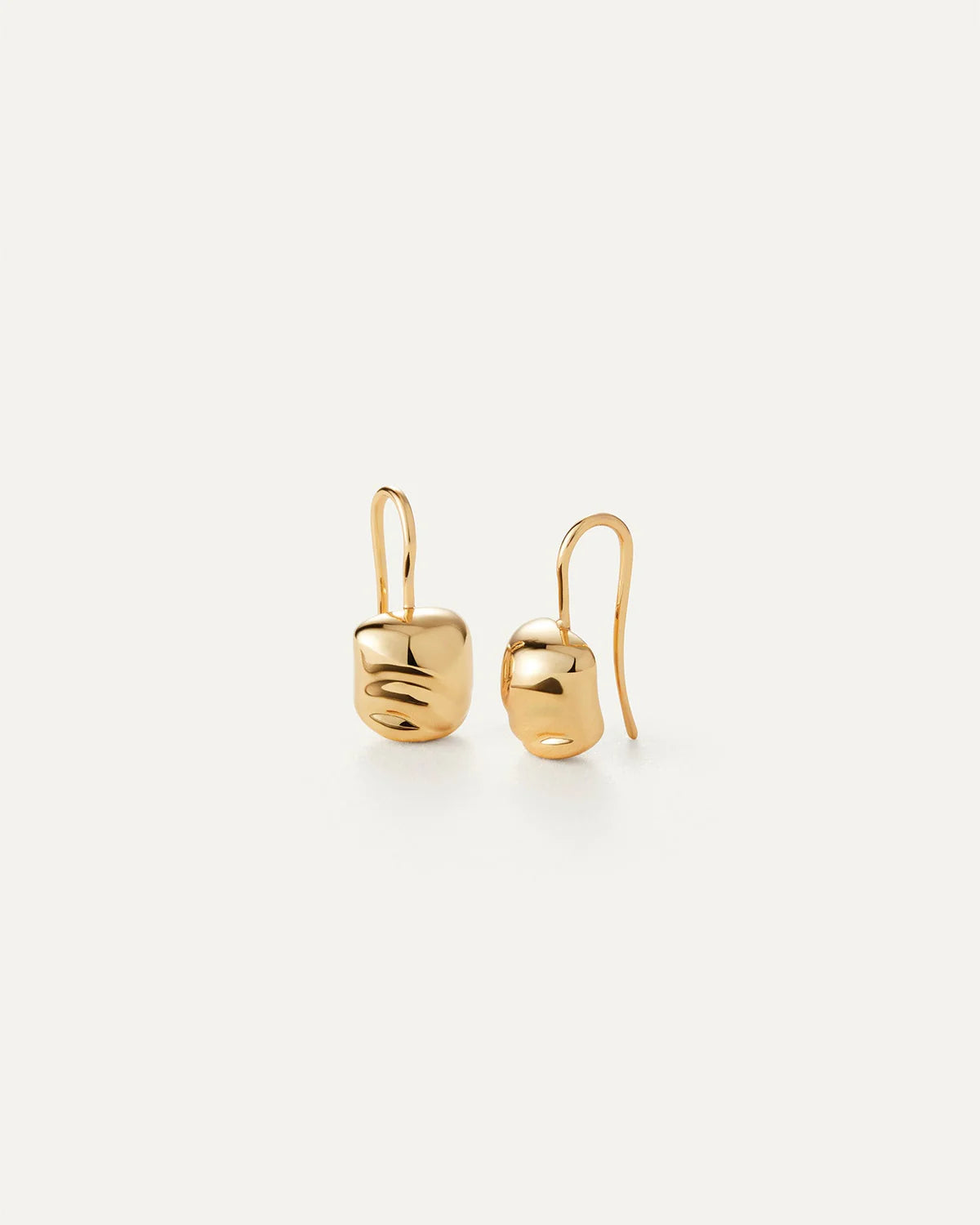 Rue Drop Earrings Gold side by side