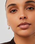 Rue Drop Earring Silver on model