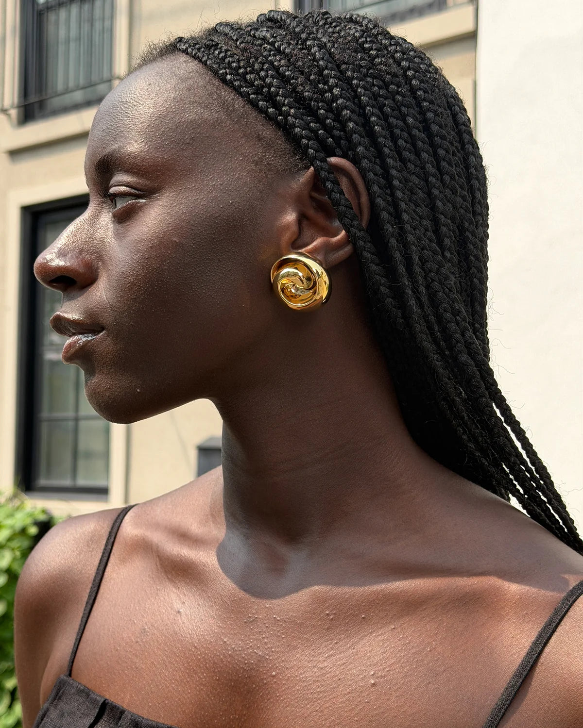 Renzo Earrings on model