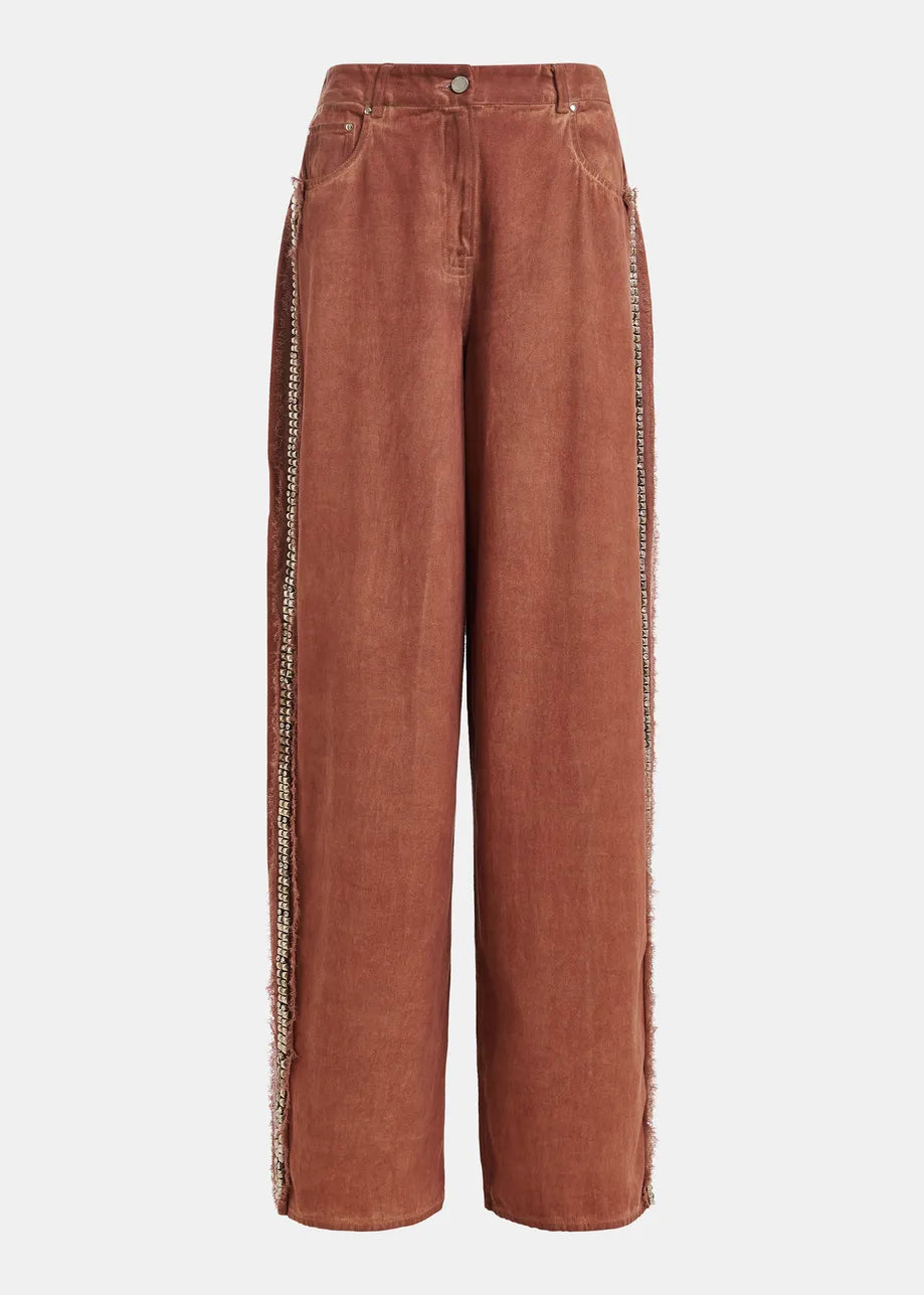 Jeeper Embellished Wide Leg Pant by itself