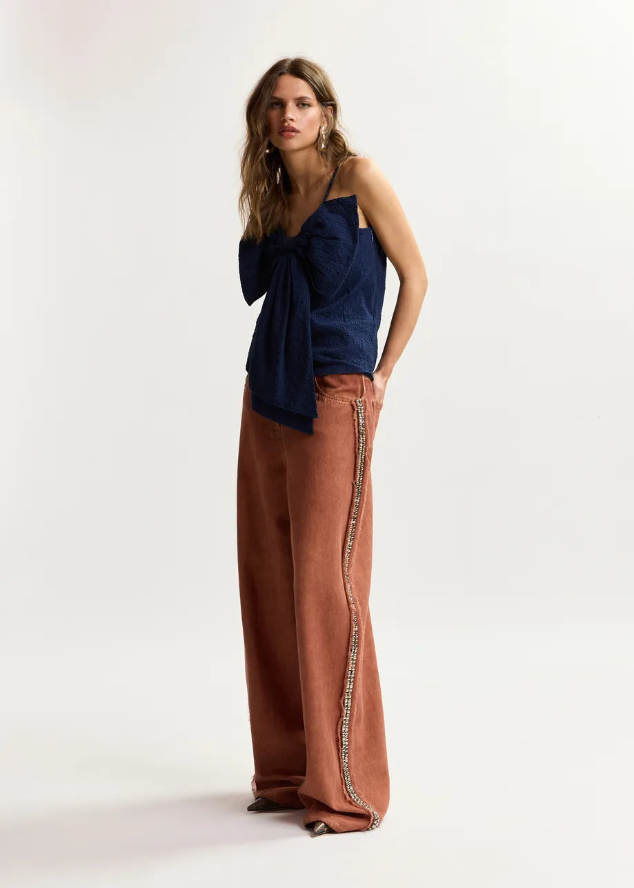 Jeeper Embellished Wide Leg Pant front/side view