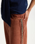 Jeeper Embellished Wide Leg Pant super close up embellishment detail