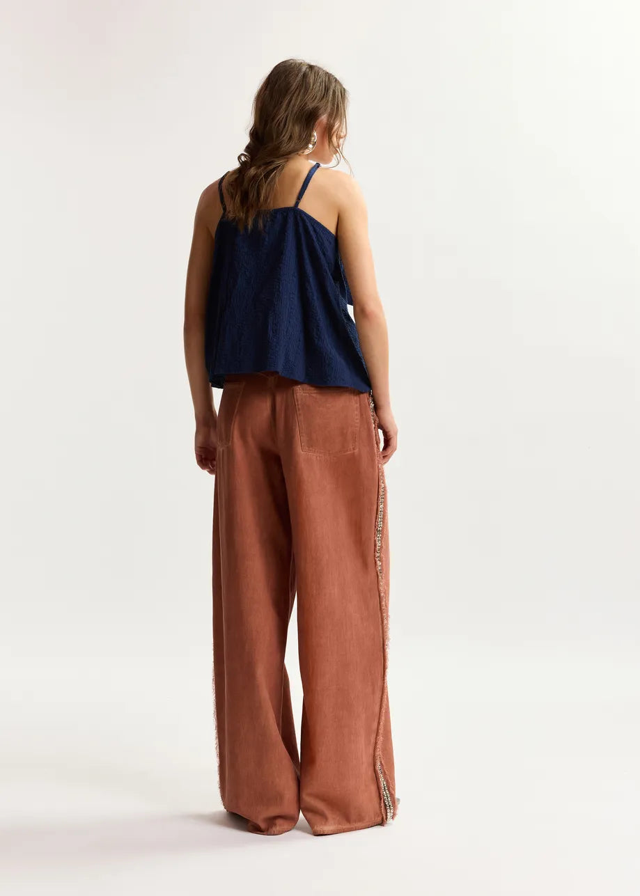 Jeeper Embellished Wide Leg Pant back