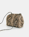 Jimbo Snake Print Shoulder Bag back view with strap