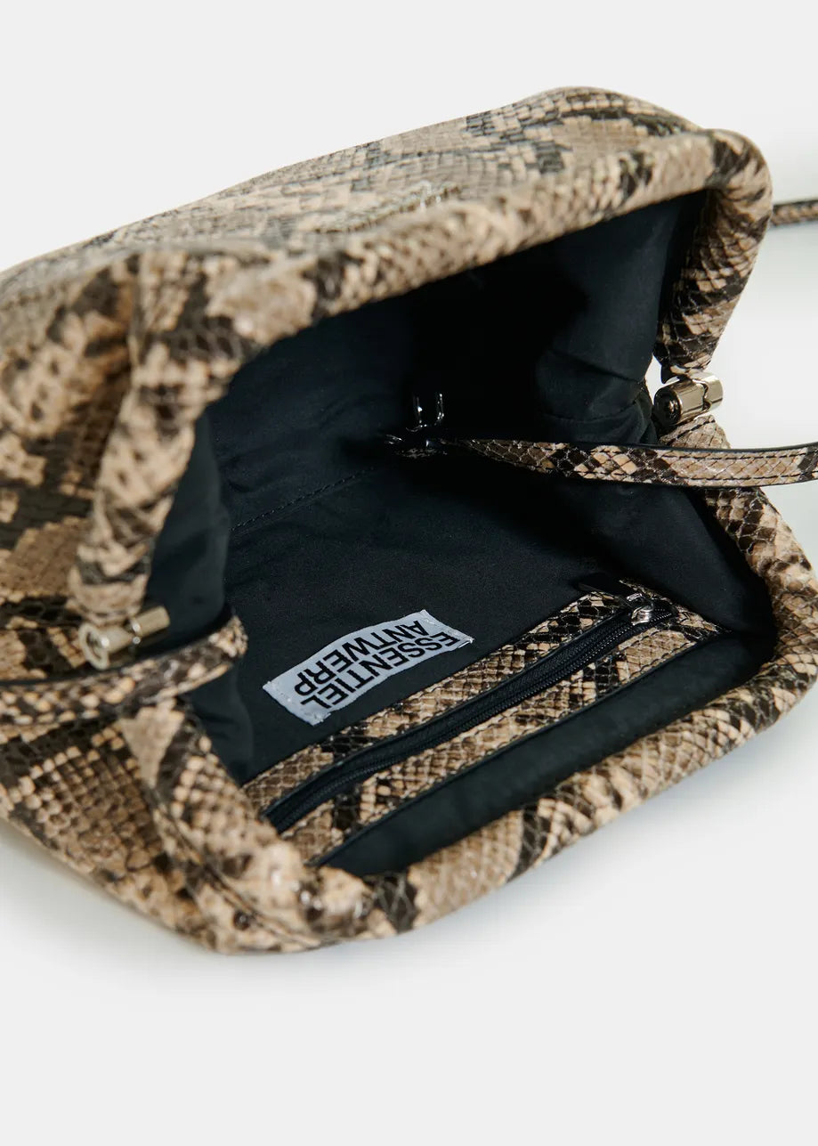 Jimbo Snake Print Shoulder Bag inside view