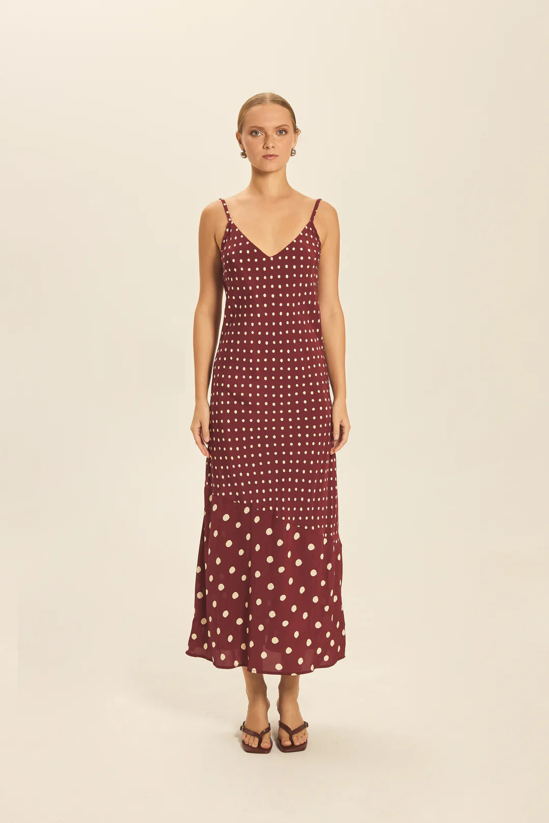 Syd Slip Dress Dot Port front