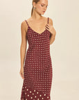 Syd Slip Dress Dot Port close up front