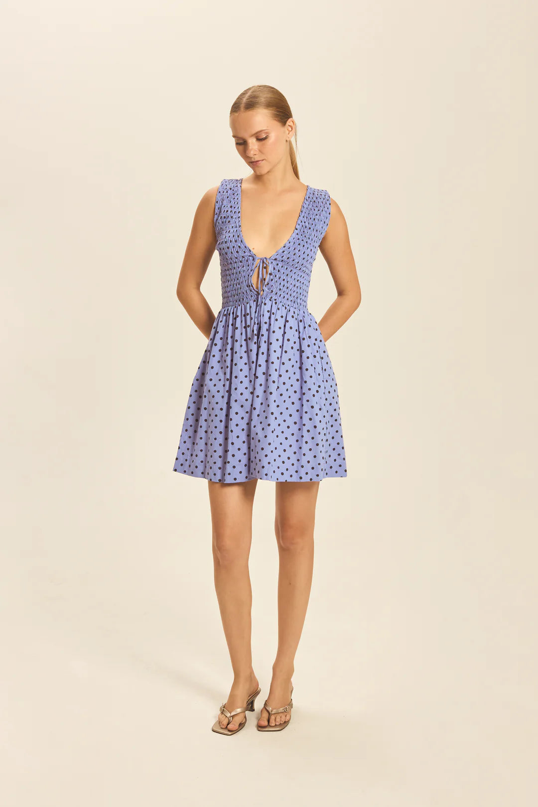 Odin Mini Dress Dot Violet front