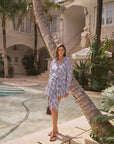 Sully Dress Stripe Violet far view