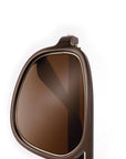 Brown sunglasses on a white background