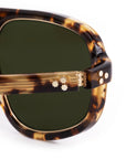 Jordan Sunglasses Nikko Tortoise + 12K Polarized close up hinge detail