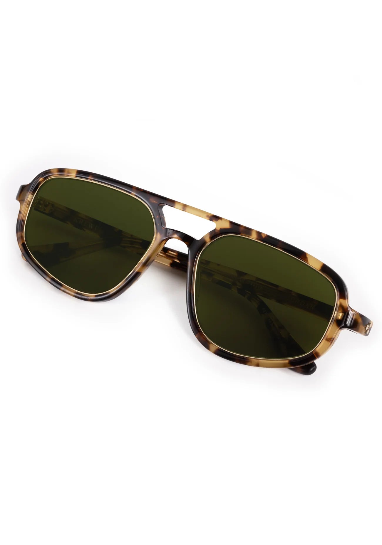 Jordan Sunglasses Nikko Tortoise + 12K Polarized folded up