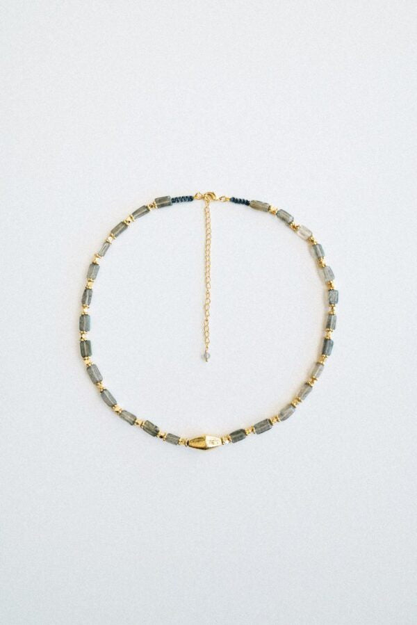 Clara Forno Kama Necklace Labradorite flat lay