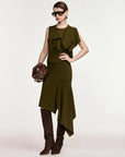 Know Knitted Top w/ Frill and Kap Knit Skirt w/ Frill front/side