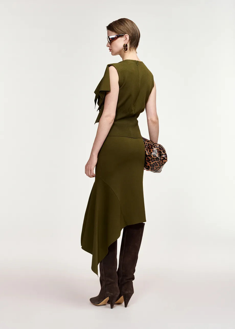 Know Knitted Top w/ Frill and Kap Knit Skirt w/ Frill back