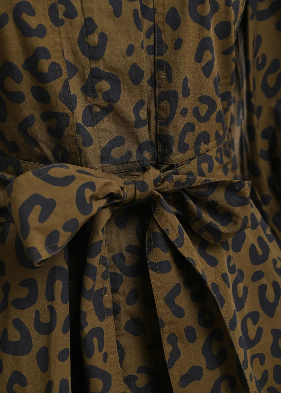Keto Mini Shirt Dress close up tie detail