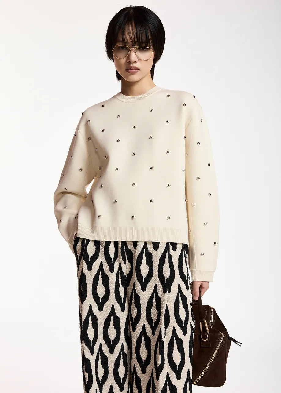 Klou Pullover w/ Studs front view on model
