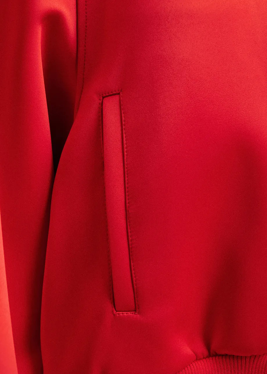 Kryo Oversized Bomber Jacket close up pocket detail