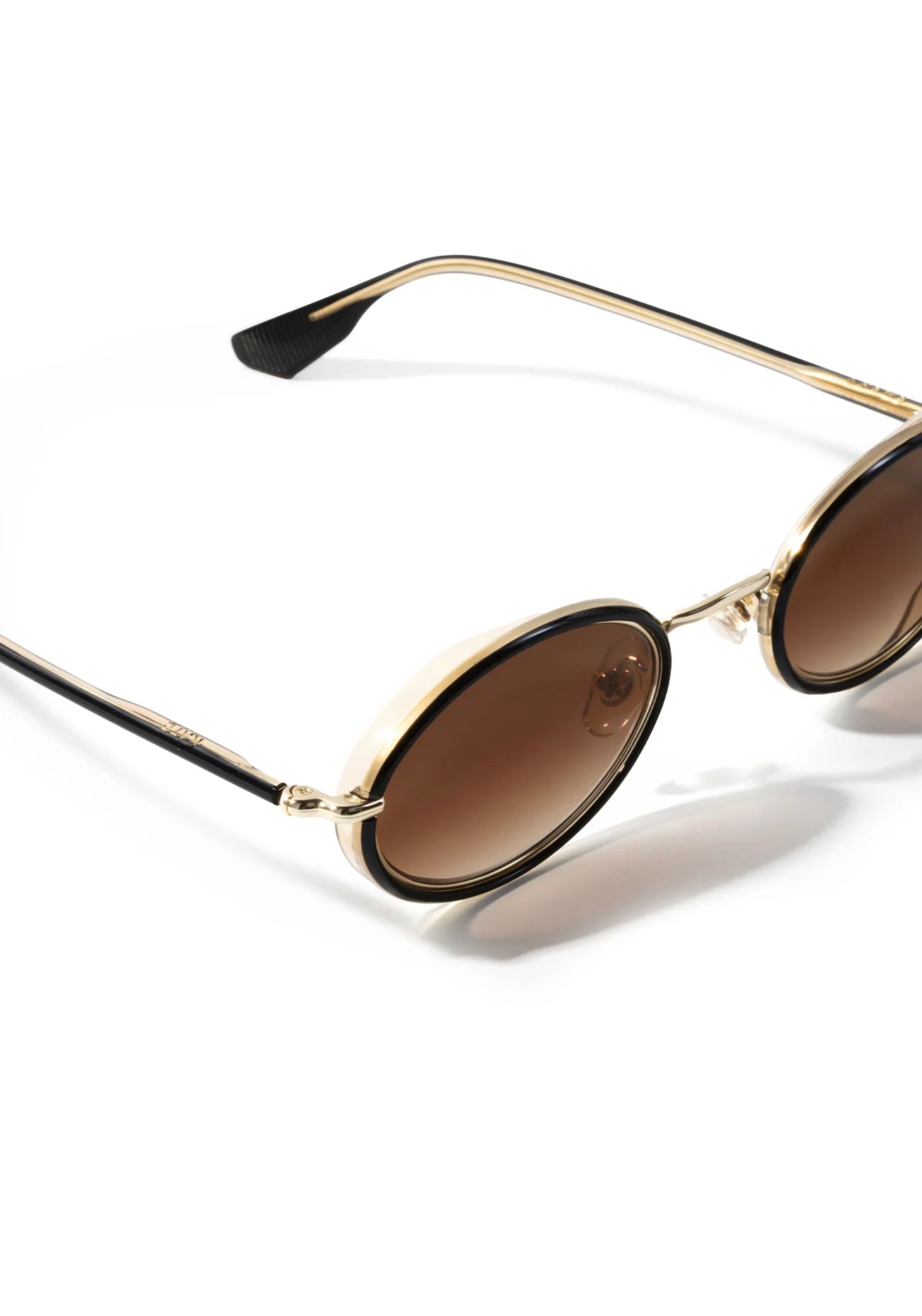Kate 12k + Black Tea Sunglasses close up