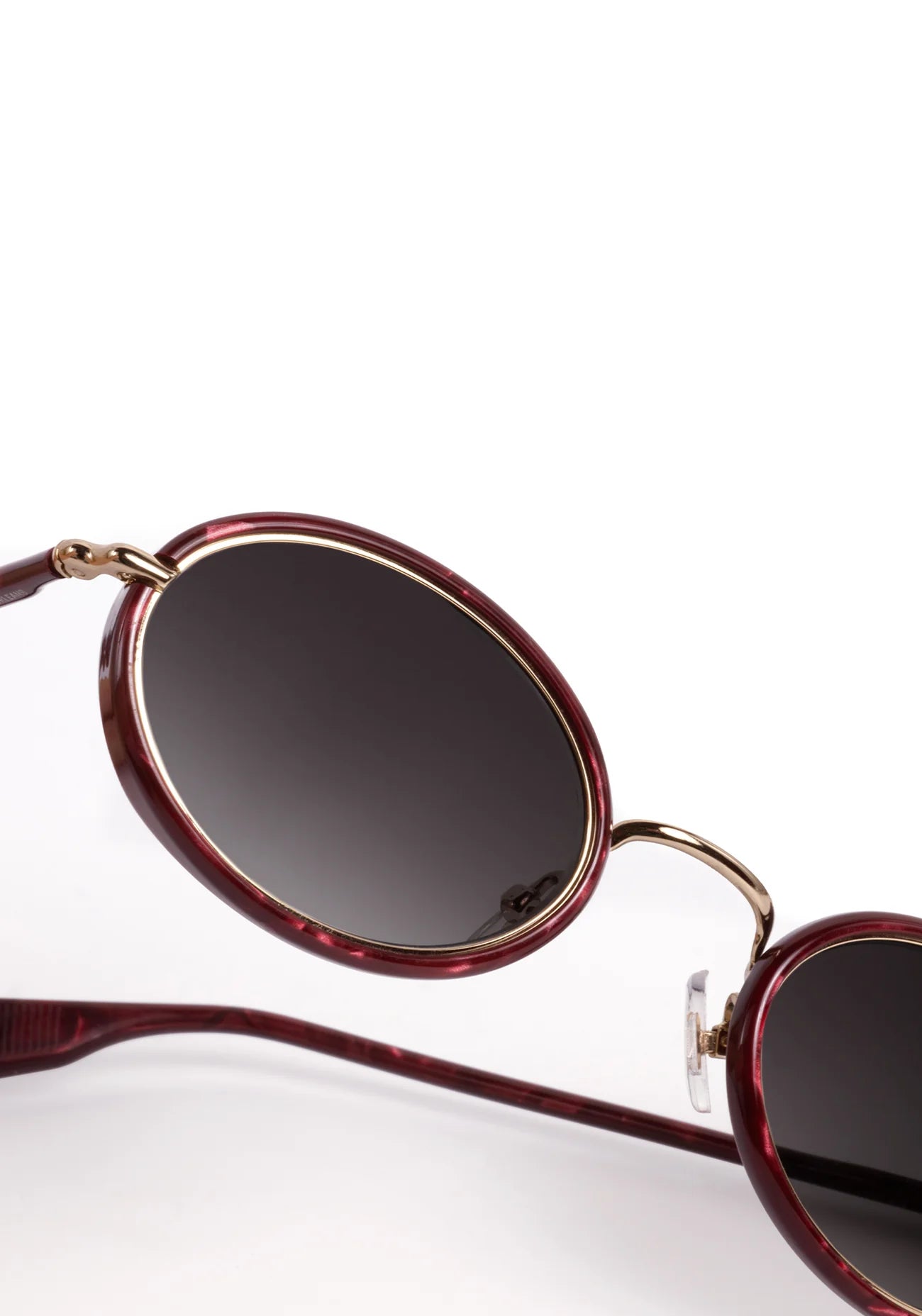 Kate 12k + Bordeaux Sunglasses close up