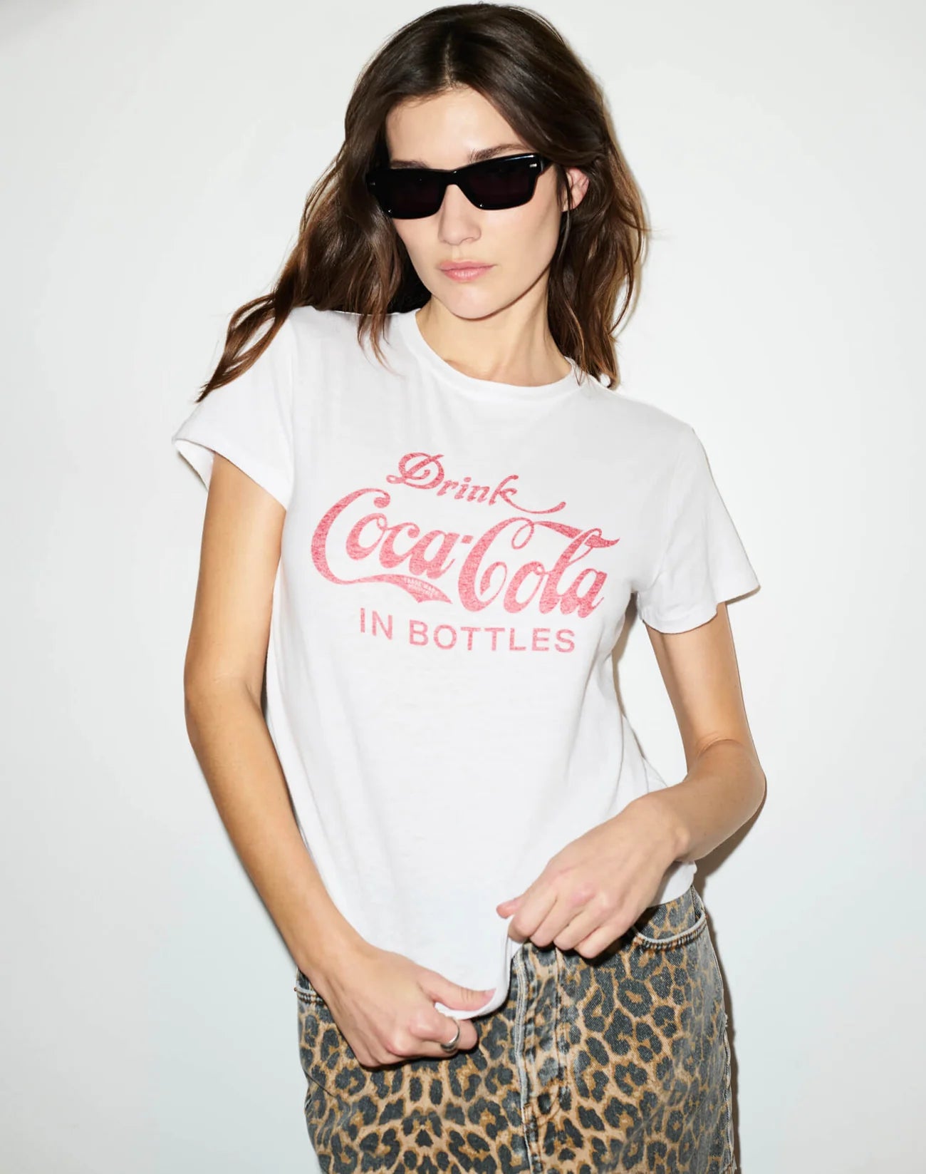 1950s Boxy Tee Coke In Bottles on model