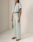 Column Jean in Minty side view