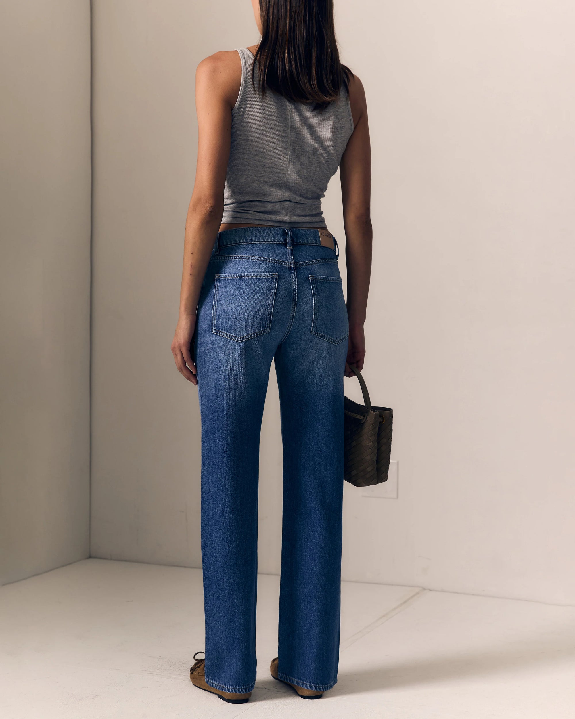 Mid 90s Straight Jean back view on model