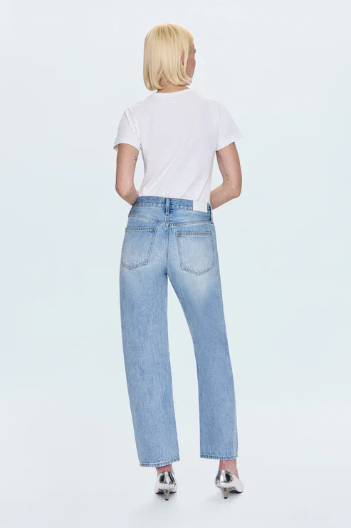 Lexi Mid Rise Bowed Straight Jean back