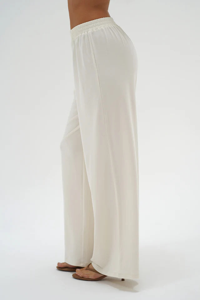 Base Spandex Jersey Pant close up side view on model