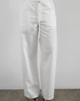 Dusty Soft Denim Pant White front close up