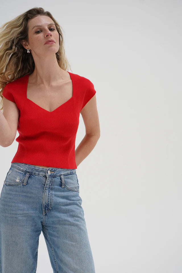 Millie Cap Sleeve Sweater front